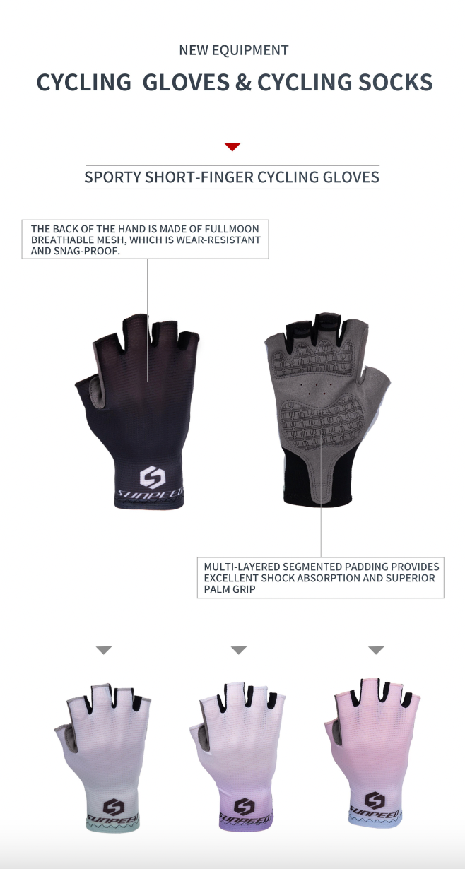 SUNPEED Fingerless Cycling Gloves - VRIDE - Bicycle & Accessories