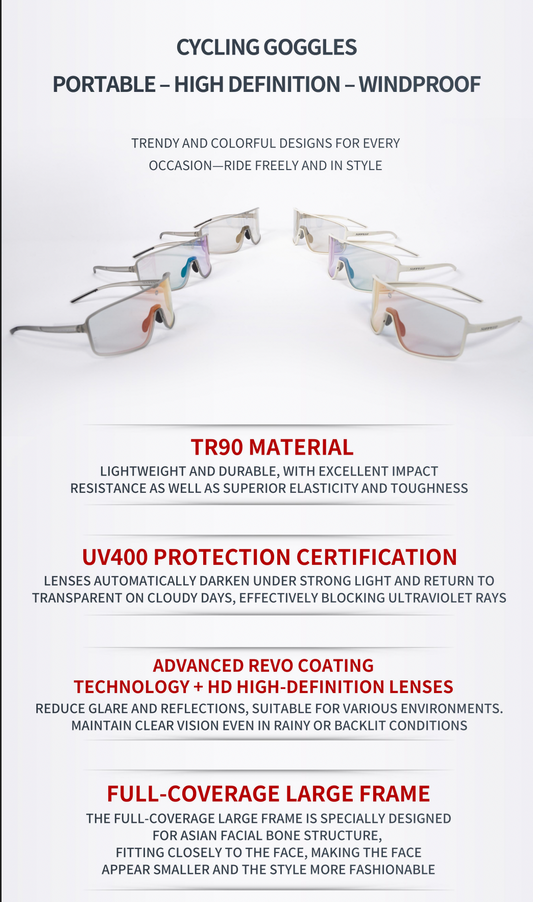 SUNPEED Lightweight Cycling glasses - VRIDE - Bicycle & Accessories