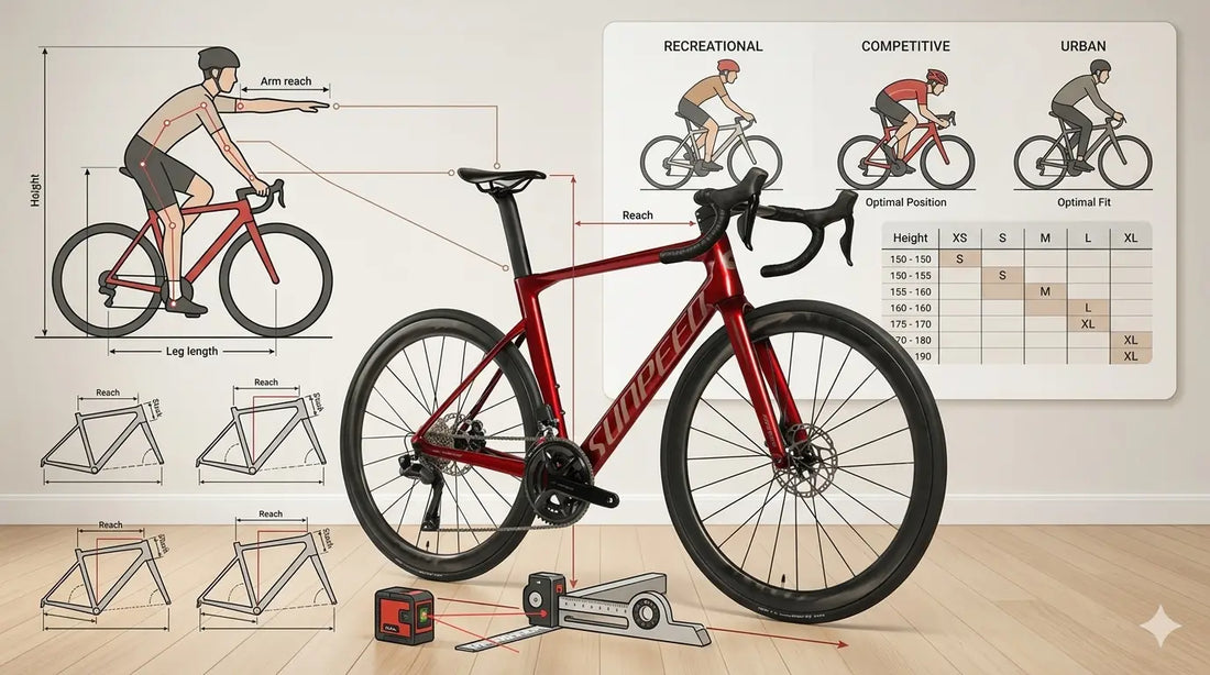 the picture describes right bike size fit with graphics