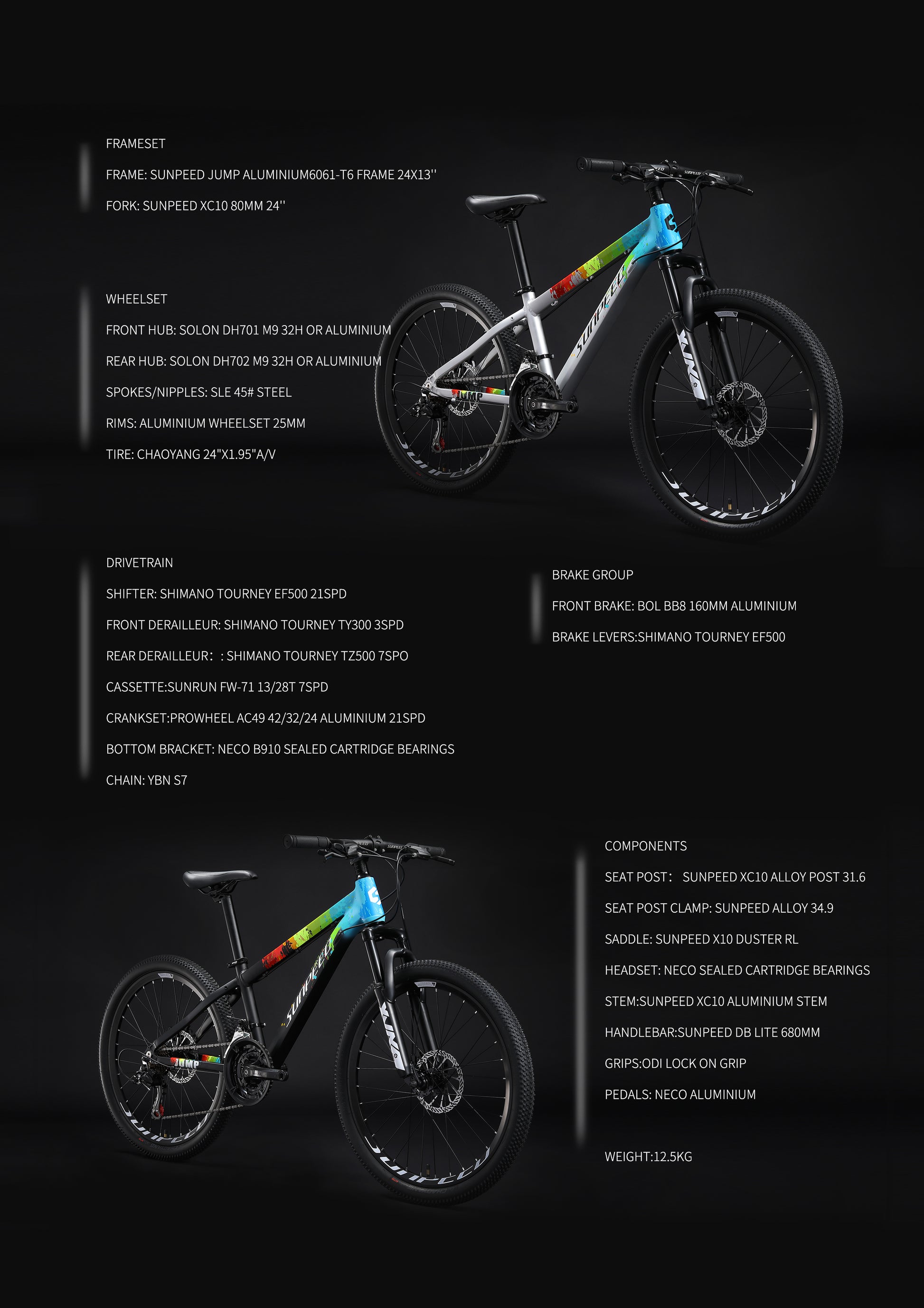 JUMP Kids' 24" Mountain Bike 21-speed - Shimano Tourney - VRIDE - Bicycle & Accessories