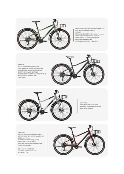 SPACE 27.5" City Bike 18-speed - Shimano Alivio - VRIDE - Bicycle & Accessories