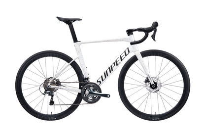 Adult VRIDE Galaxy Sport Road bike with Shimano Tiagra gears, black frame, and sleek design for road cycling.