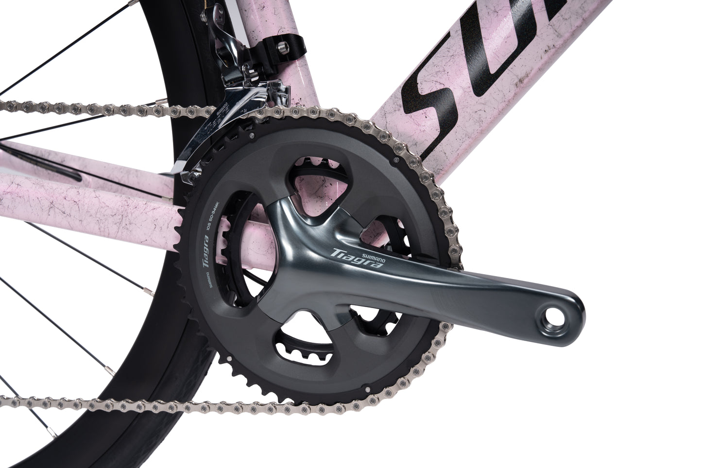 Adult VRIDE Galaxy Sport Road bike with Shimano Tiagra gear system, featuring a sleek frame and racing tires.