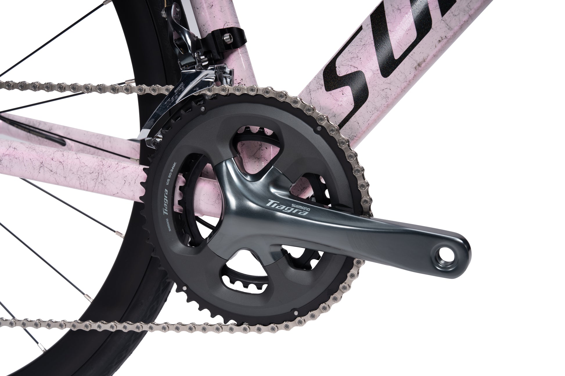 Adult VRIDE Galaxy Sport Road bike with Shimano Tiagra gear system, featuring a sleek frame and racing tires.