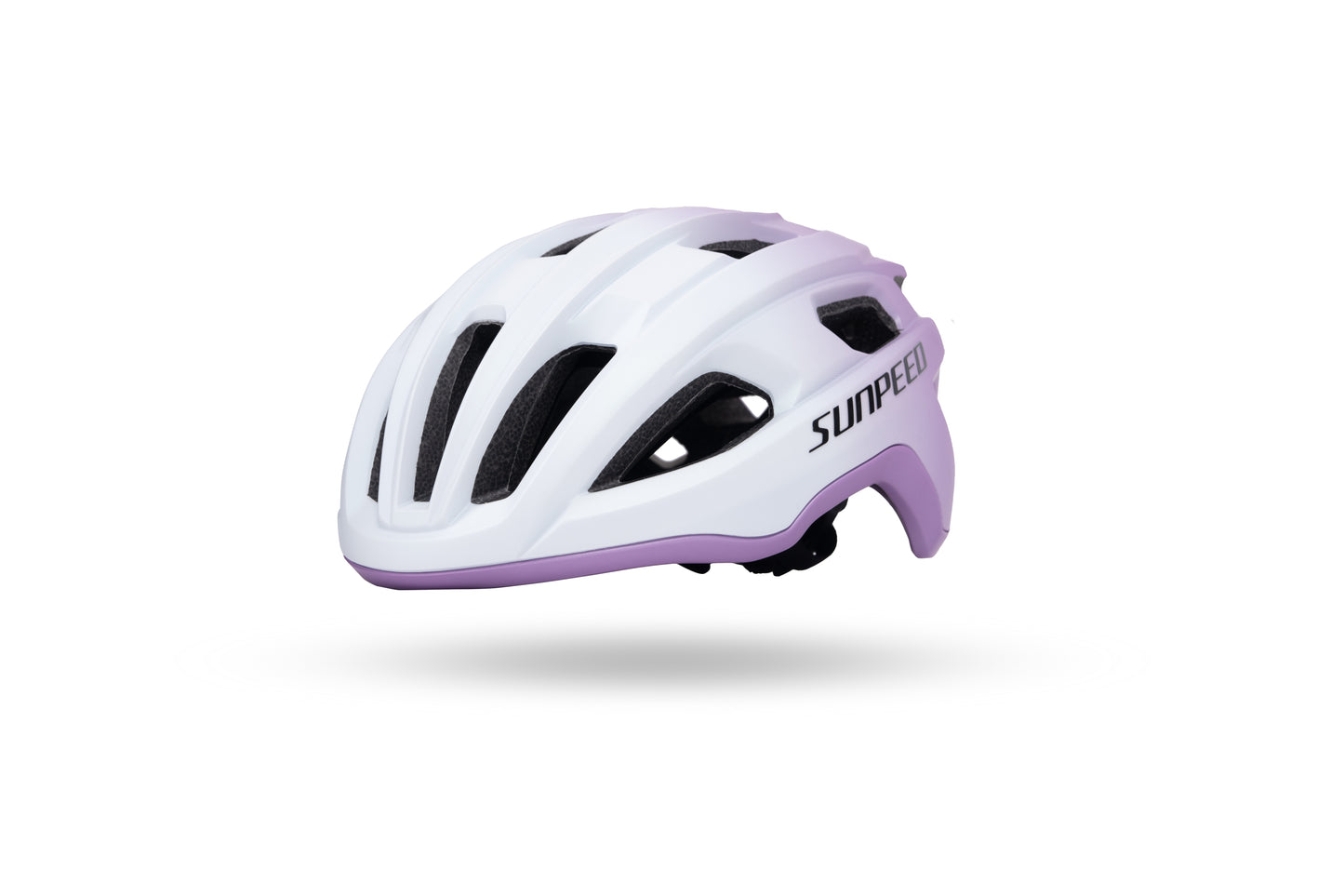 VRIDE SUNPEED Cycling Helmet with Ionic+ padding, lightweight safety helmet for bike riding, shown in a side view.