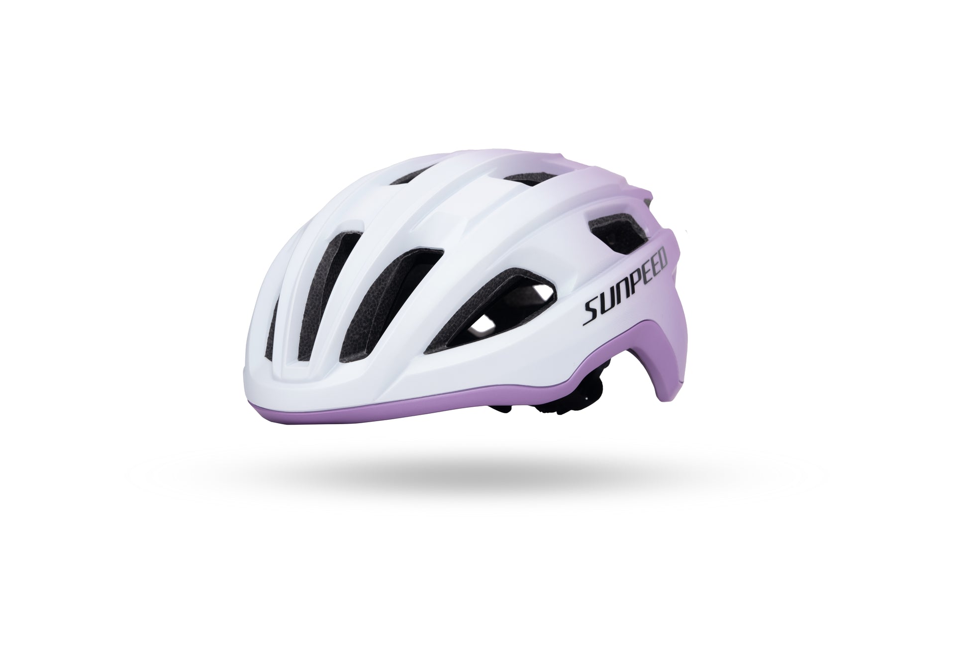 VRIDE SUNPEED Cycling Helmet with Ionic+ padding, lightweight safety helmet for bike riding, shown in a side view.