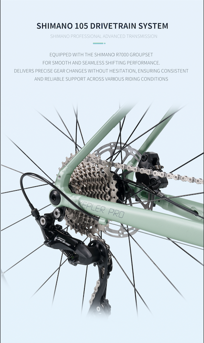 KEPLER PRO Performance Hybrid Bike 11-speed - Shimano 105 - VRIDE - Bicycle & Accessories