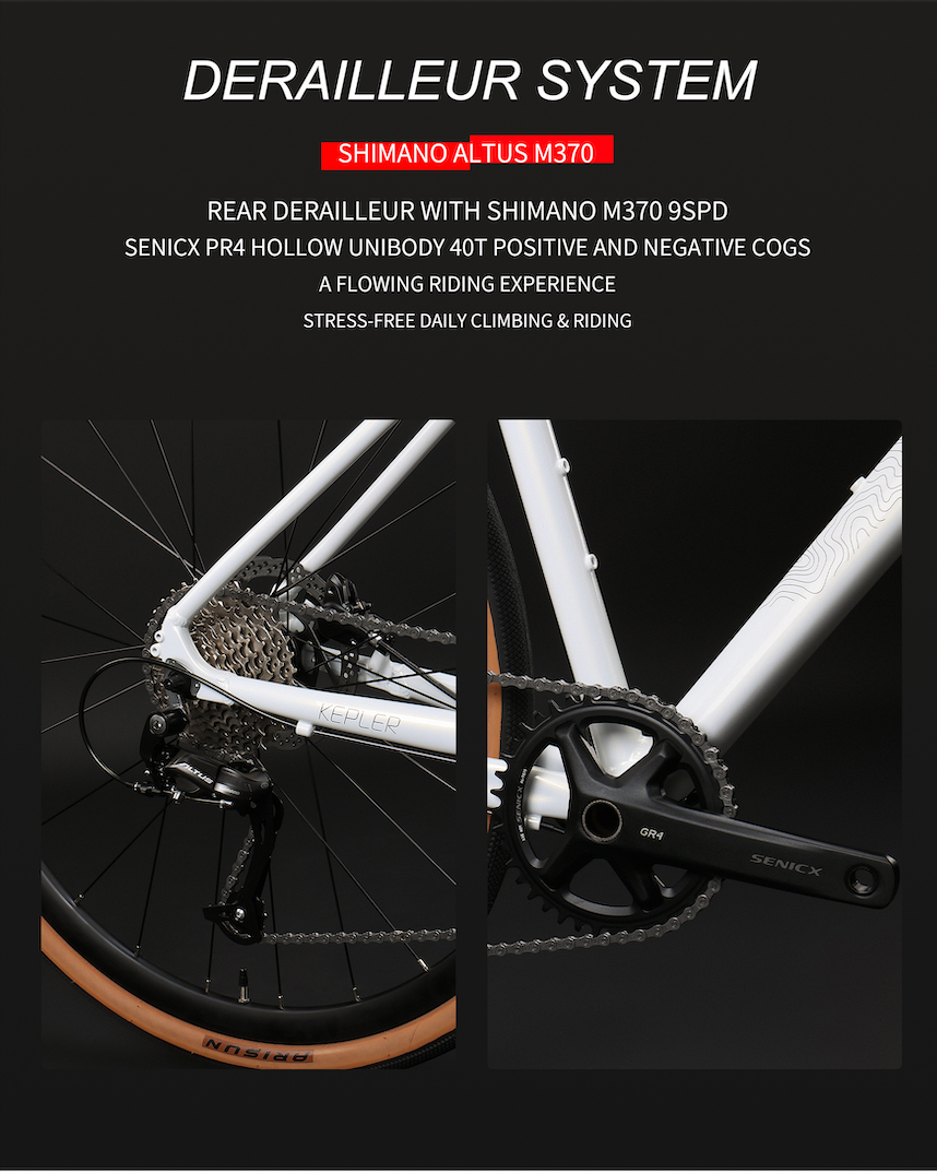 KEPLER Hybrid Fitness Bike Urban Commuter 9-speed - Shimano Altus - VRIDE - Bicycle & Accessories