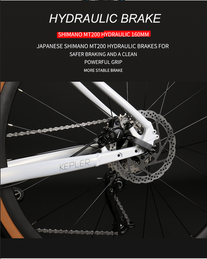 KEPLER Hybrid Fitness Bike Urban Commuter 9-speed - Shimano Altus - VRIDE - Bicycle & Accessories