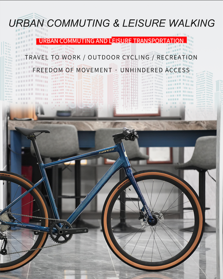 KEPLER Hybrid Fitness Bike Urban Commuter 9-speed - Shimano Altus - VRIDE - Bicycle & Accessories