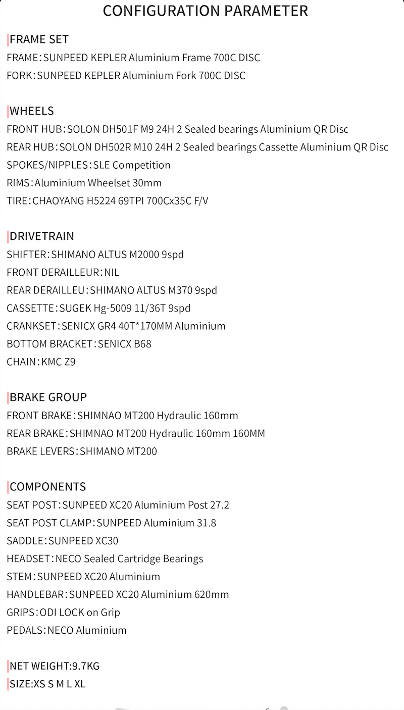 KEPLER Hybrid Fitness Bike Urban Commuter 9-speed - Shimano Altus - VRIDE - Bicycle & Accessories
