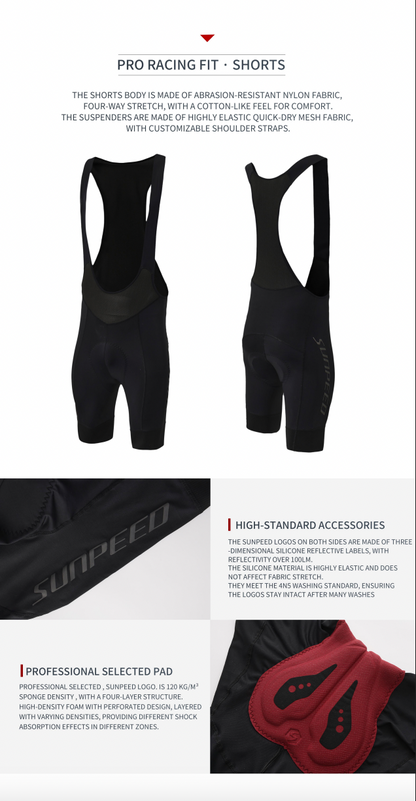 SUNPEED Pro Cycling Bibshorts (Men's + Women's)